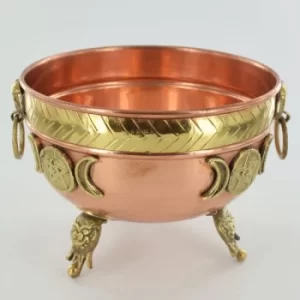 Image of Copper Bowl with 3 Moons 13x10cm