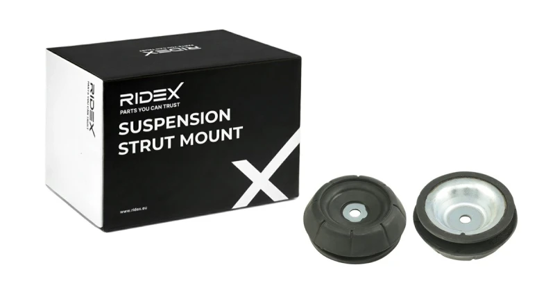 Image of RIDEX 1180S0815 Top strut mount Front axle both sides, without ball bearing Elastomer Suspension Strut Support Bearing (1180)
