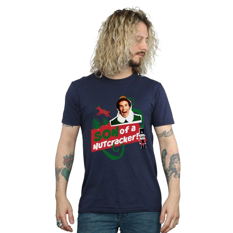 Image of Elf Elf Men Son Of A Nutcracker T-Shirt in Navy Size: Small Navy S Male 5057736306482
