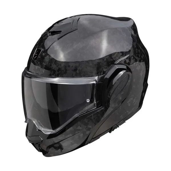 Image of Scorpion EXO-TECH EVO Carbon Onyx Black Modular Helmet Size 2XL