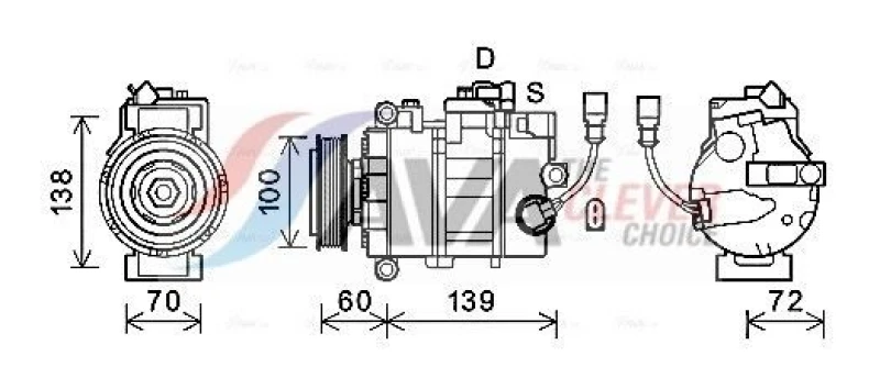 Image of Air conditioning compressor AVA COOLING SYSTEMS VNAK382