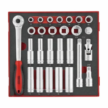 Image of Teng Tools - TED1227 1/2' Drive Eva Socket Set 27pcs