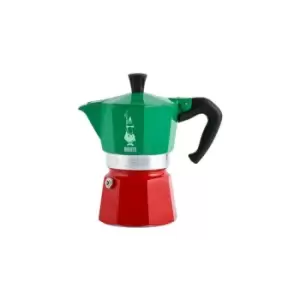 image of Bialetti Moka Express Tricolore Italia 06799 3 Cup Espresso Coffee Maker