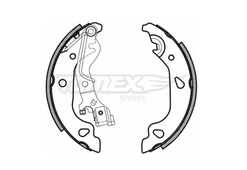 Image of TOMEX brakes TX 21-59 Brake Shoes Rear Axle Brake Shoe Set (70)