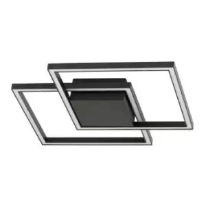 Image of Merano - Atlanta Integrated LED Semi Flush Light Matt Black Aluminium LED 25W 1600Lm 3000K