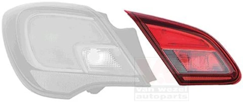 Image of VAN WEZEL 3804933 Rear light Inner Section, without bulb holder, Left Combination Rearlight (391)