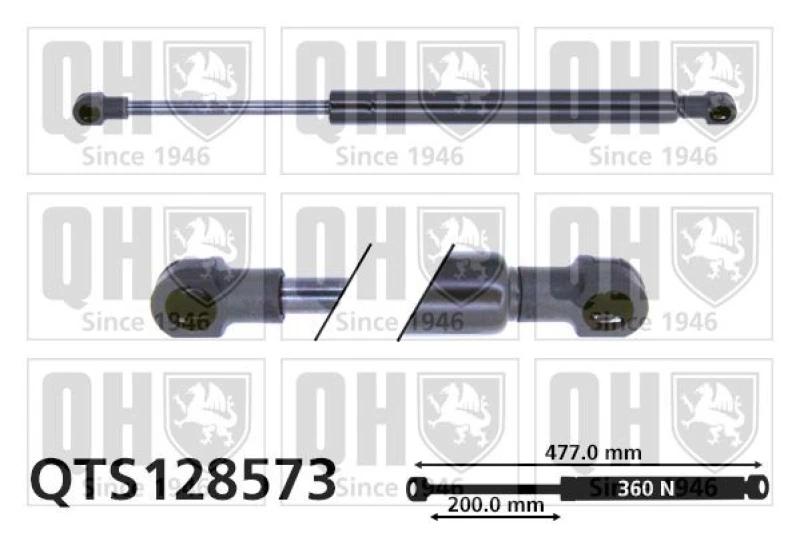 Image of QUINTON HAZELL Tailgate strut QUINTON HAZELL QTS128573