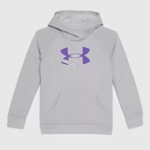 image of Under Armour Girls Rival Fleece Hoodie In Light Grey