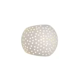 image of Gipsy Modern Half Round Plaster Wall Light - 1xG9 - White