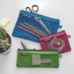 Image of Leitz WOW 2-pocket Travel Pouch S. Size 14x10.5 cm. See-through and