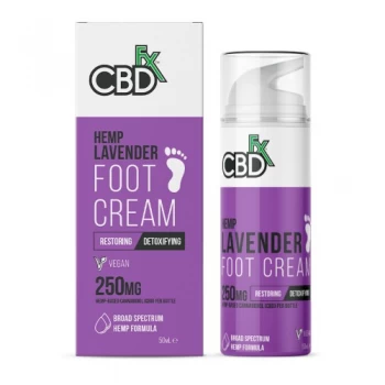 image of CBDfx Hemp Lavender Foot Cream 250mg CBD 50mL