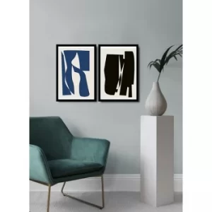 Image of 2PSCTCIZ-018 Multicolor Decorative Framed MDF Painting (2 Pieces)