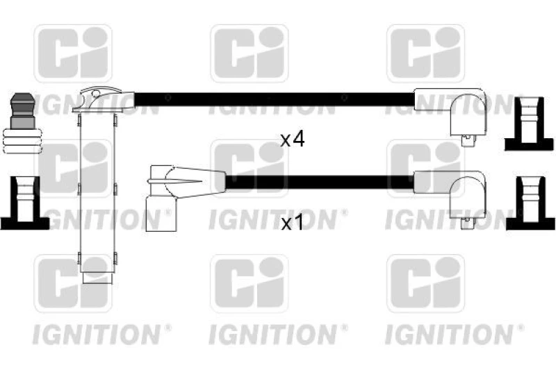 Image of QUINTON HAZELL Ignition lead set QUINTON HAZELL XC972