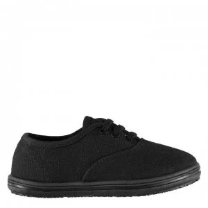 Image of Slazenger Infants Canvas Pumps - Black