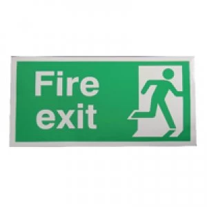 Image of Blick Safety Sign Fire Exit Running Man Right 150x300mm Self-Adhesive E98AS