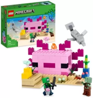 image of LEGO Minecraft The Axolotl House Underwater Set 21247