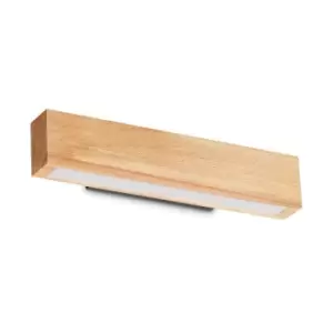 Image of Ideal Lux craft 40cm Integrated LED Wall Lamp Wood, 3000K, Non-Dim