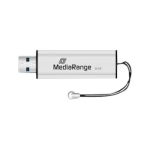 image of MediaRange USB 3.0 Flash Drive with Slide Mechanism - 64GB - Black / Silver