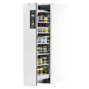 image of Type 90 Safety Storage Cabinet V-MOVE-90 Model V90.196.045.VDAC:0012 in Laboratory White (Sim. RAL 9016) with 5X Shelf Standard (Sheet Steel)