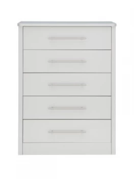 image of Consort Liberty Ready Assembled Chest Of 5 Drawers