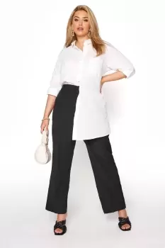 Image of Straight Leg Trousers with Elasticated Waistband