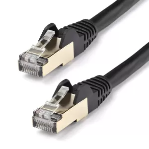 Image of 10m Black CAT6a RJ45 10GbE STP Cable