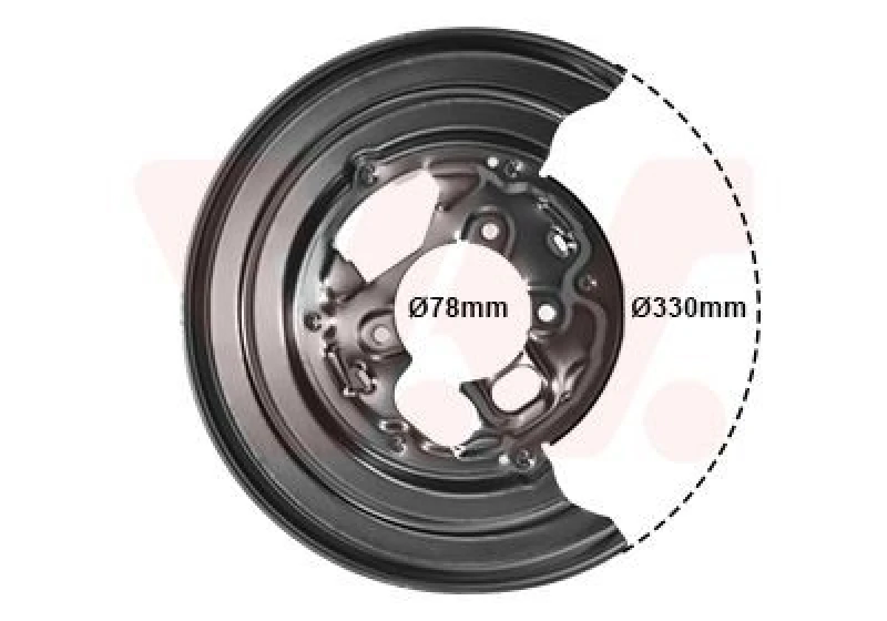 Image of VAN WEZEL Brake disc backing plate VAN WEZEL 5862373