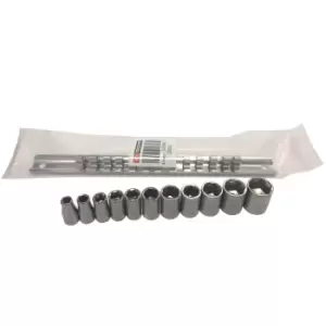 Image of Facom R.40U 1/4" Drive 11 Piece AF Inch 6 Point Socket Set Imperial 1/4"