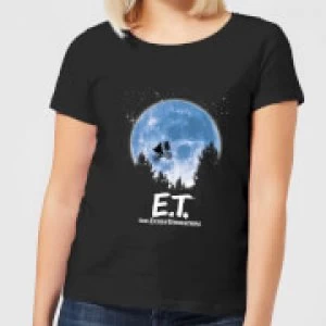 Image of ET Moon Silhouette Womens T-Shirt - Black