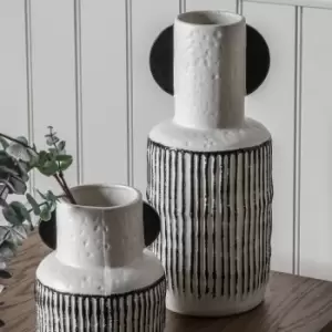 Image of Throwley Vase Large Black and white