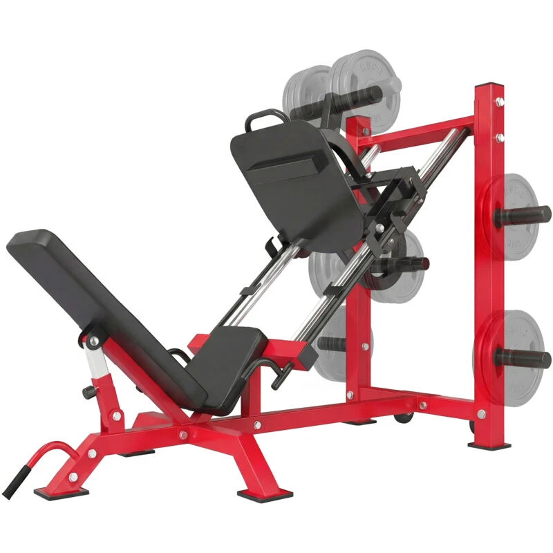 Image of SPORTNOW Leg Press Machine with Wheels, Adjustable Leg Extension Machine in Red Red Unisex