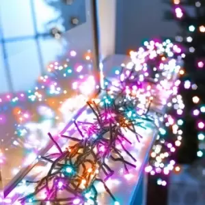 Image of The Winter Workshop - 720 LED Cluster Christmas Lights - 10.4m Indoor & Outdoor Garden Party Wedding Event Multi Function Timer Megabrights - Rainbow
