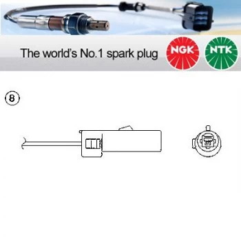 Image of 1x NGK NTK Oxygen O2 Lambda Sensor OZA25-KH3 OZA25KH3 (1969)