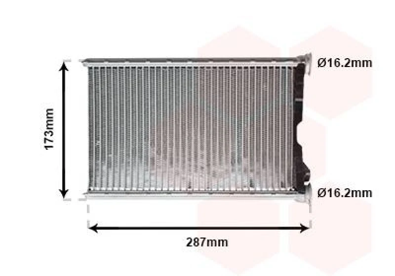 Image of VAN WEZEL Heater matrix VAN WEZEL 06006342