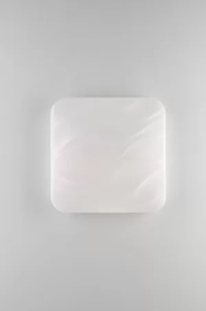 Image of Wave Integrated LED Dimmable Flush Ceiling Lamp, Star Dust Effect,