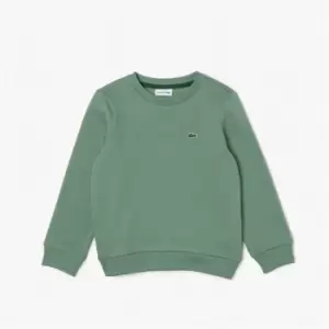 Image of Lacoste Lacoste Logo Fleece Crew Neck Sweater Juniors - Green