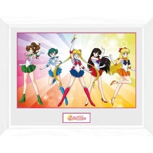 image of Sailor Moon Rainbow Framed Collector Print