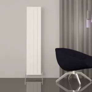 Image of Carisa - Nemo Aluminium Vertical Designer Radiator 1800mm H x 375mm W Double Panel - Textured White - WhiteTextured White