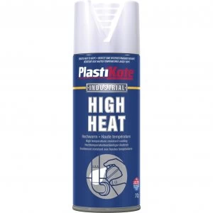 image of Plastikote High Heat Aerosol Spray Paint Black 400ml