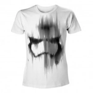 Image of STAR WARS VII The Force Awakens Adult Male Distressed Stormtrooper TShirt Large White