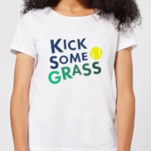 Image of Kick Some Grass Womens T-Shirt - White - 3XL