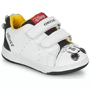 image of Geox NEW FLICK boys's Childrens Shoes Trainers in White toddler,4.5 toddler,5.5 toddler,6 toddler