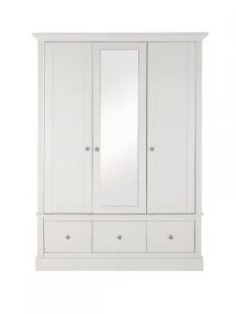 image of Consort Dover 3 Door 3 Drawer Central Mirror Wardrobe