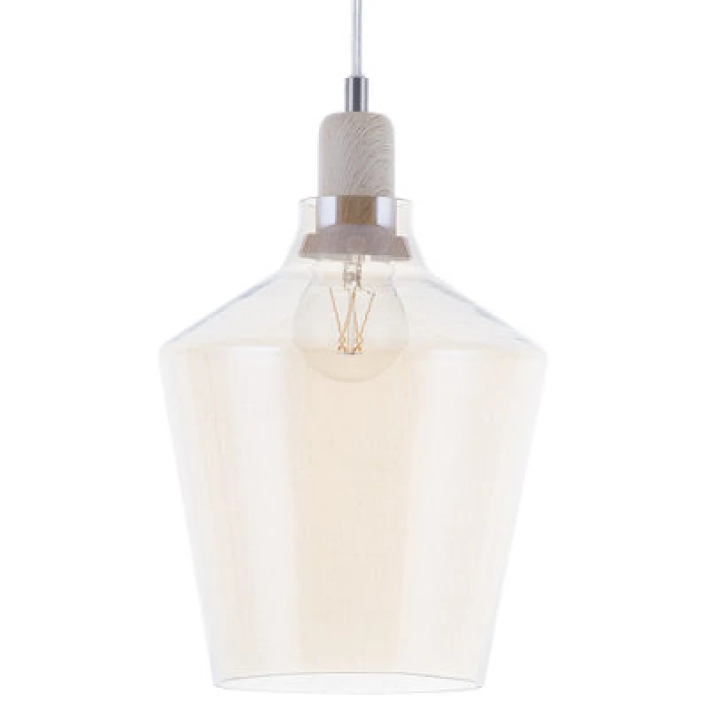 Image of Beliani Pendant Lamp Santon Glass Gold