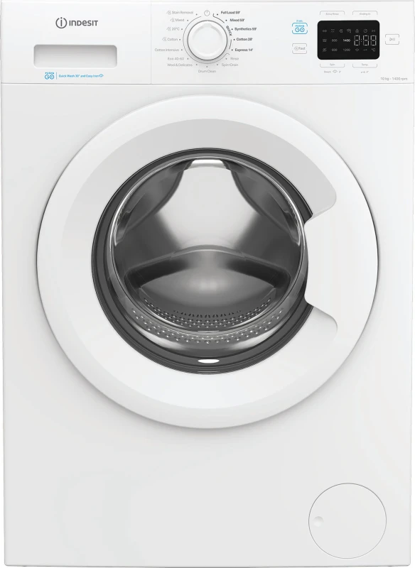 Image of Indesit Push&Go 10KG 1400RPM Washing Machine - White IP1046PUSHGOUK White