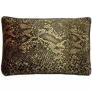 image of Paoletti Python Polyester Filled Cushion Polyester Gold