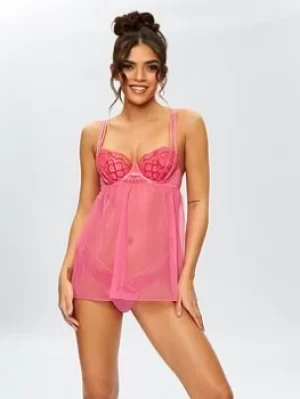 Image of Ann Summers Bodywear The Sweet Treat Babydoll, Bright Pink, Size 10 B/C, Women