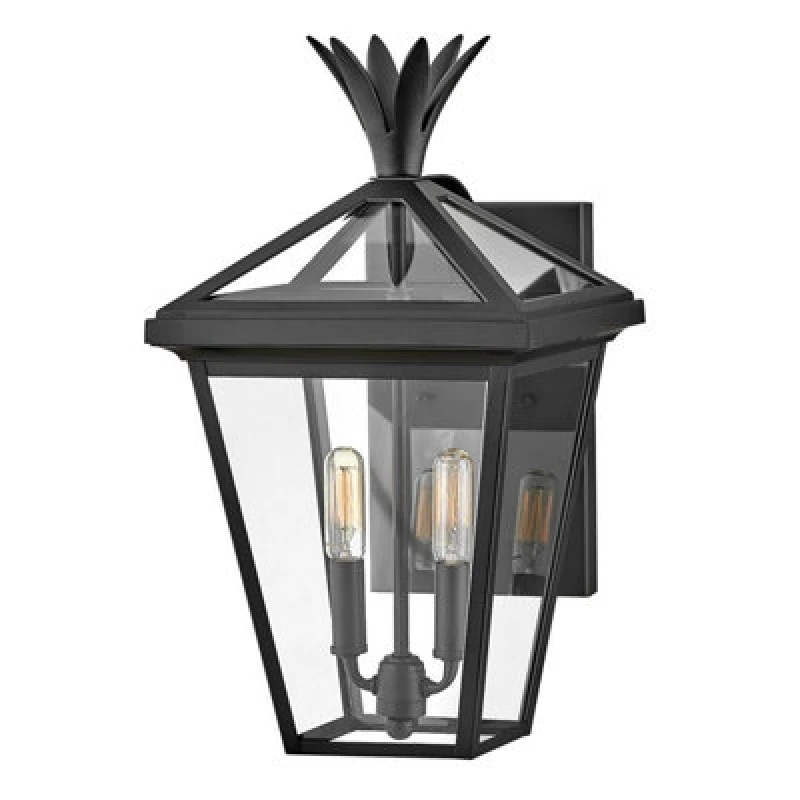 Image of Palma 2 Light Medium Outdoor Wall Lantern Black IP44