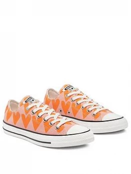 Image of Converse Chuck Taylor All Star Heart Ox Trainers - Multi, Size 4, Women