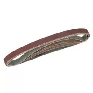 Image of Silverline Sanding Belts 13 x 457mm 5pce - 40, 60, 2 x 80, 120G